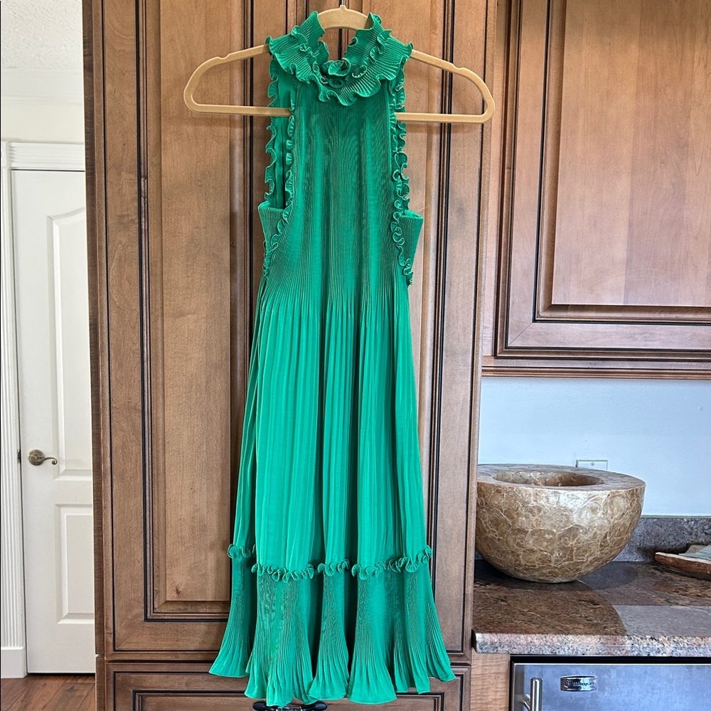 Emanuel Ungaro Vibrant Green Corey Dress. NWT
